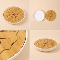 차판 차트레이 다도차판 다도용품 원목 원형