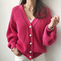 [난닝구]펄즈 소매벌룬진주가디건