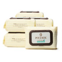 하이리빙 신생아부터 사용가능한 자연유래성분 뿌르베베 안심 아기물티슈 8팩, 360g, 80매 X 8팩