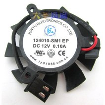 CPU팬 124010-SM1 EP DC12V 0.10A EVGA GT610 그래픽 비디오 카드 쿨링 팬 피치 26x26MM 직경 37MM 용 냉각