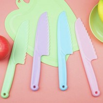 소꿉놀이 유아 안전칼 어린이 칼 요리 어린이집 아동용 플라스틱 무독성 식양처 승인, 보라-대