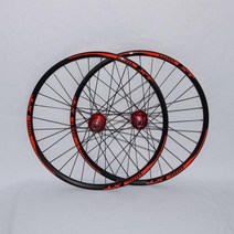 픽시휠셋 MTB 자전거 4 밀폐형 베어링 휠 알루미늄 합금 산악자전거 더블 림 휠셋, 26h gold hub black