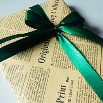 빈티지 영자신문 종이 디자인 꽃다발 꽃포장지 10P