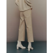LEBEIGE 스트레이트 데님 팬츠 베이지