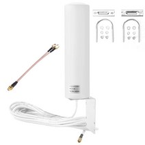 ZDTECH High Gain 10-12dBi 외장 SMA 수/듀얼 SMA 수 3G 4G 5G LTE 전방향 실외 안테나 휴대폰 셀룰러 4G/LTE/5G 라우터 모뎀 게이트웨이(6