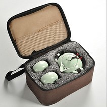 KA 전통 다기 입문용 다도세트 가방포함 2인용 4인용, 2인세트-옥색, 1개