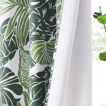 야외용 커튼 방수 암막 벨크로타입 가제보 원두막 쉬운설치, 바나나 잎