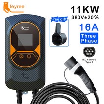 전기차충전기설치 가정용전기차충전기 완속충전기 케이블 EV 충전기 11KW Type2 소켓, 2.11KW 16A 3 Phase - Type2