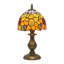 일LU_(전구포함) 아트 스탠드 3컬러 스테인드글라스 스테인글라스등 인테리어조명등 무드스탠드 무드등 협탁스탠드@WD@L8497ML, 옵션선택Å#_오렌지 LED 5W 인찌구 노란빛