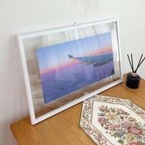 ac845-투명액자58CmX38Cm 비행기와하늘풍경 이미지1/골드브라운