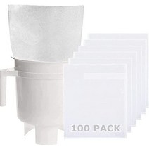 콜드 브루 커피 필터 백 - 100팩 홈 콜드 브루 시스템 필터 백 Toddy 콜드 브루 커피 메이커 28.6 x 33cm(11.25 x 13인치) 천연의 내구성 있는 홈 모델 일, 11.25 x 13