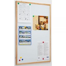 자석 화이트보드 86.4 x 55.9cm(34 22인치) 필기 공간과 완성된 소나무 프레임 드라이 지우개 보드 - 벽걸이 디스플레이 후크 포함