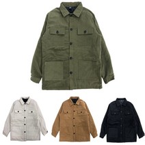 봄 가을 누빔 워싱 야상 / 검 베 카 흰