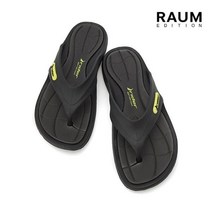 라움에디션 [RAUM EDITION][20SS] [CAPE XIII AD] 블랙 남성 로고장식 슬리퍼 HTSO0E131BK