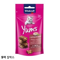 고양이간식 Vitakraft 캣얌 리버소세지 40g 9팩 1박스, 프코 1