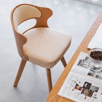 회전식탁의자 회전의자 우드 등받이 레스토랑 식당 편한 의자, D, 1개