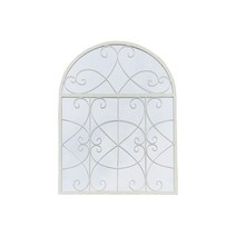 Countryitem 빈티지 자딘 창문 거울 (아이보리)