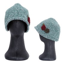 샵앤 후리스 중년 여성 기모 겨울비니 모자 TRW-WH0555-그린