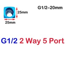 흡기 매니 폴드 공기 매니폴드 분배기 G143812 공압 멀티포트 하단 전력 디스펜서 알루미늄 배기 경로 바, G122Way5Port2pcs