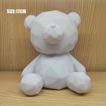 유체 곰 흰색 금형 수제 DIY 그래피티 베어브릭 동상. 부모 자식 취미용. 폭력적인 조각 7 cm. 18 23, 13 17CM 05