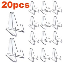 투명 아크릴 동전 디스플레이 스탠드 홀더 20 개 작은 이젤 랙 포켓몬 카드 기념 도전 캡슐 지원, [03] 20pcs