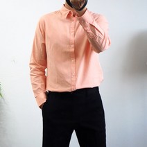 남성용 프리미엄 캐주얼 면 린넨 기본핏 긴팔 셔츠