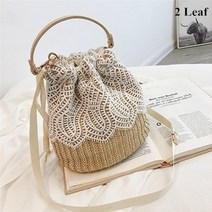 라탄가방 밀짚 네트 짜임 왕골 라피아 백 짚 plaited 기사 여성 레이스 버킷 백 causal Holiday beach bag 우아한 레이스 staw 백 숄더