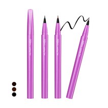 데자뷰 쇼트 붓 펜 리퀴드 아이라이너, 딥블랙, 1개