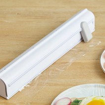 PK글로벌 밀어서 자르는 랩 커팅기 간편조작 양방향 슬라이딩 비닐 디스펜서, 화이트, 1개입