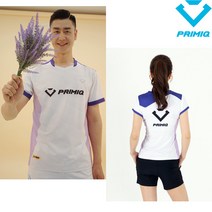 프리미크 티셔츠 배드민턴 상의 반팔티 코트 라벤더 TS22103M 남성 여성 남녀공용 커플 배드민턴복