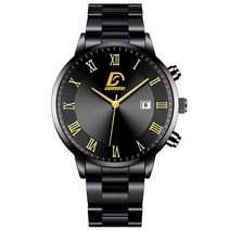 Reloj hombre 패션 남성 스테인레스 스틸 시계 럭셔리 캘린더 쿼츠 손목 비즈니스 캐주얼