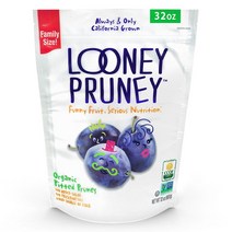 Looney Pruney Organic Prunes 캘리포니아 무설탕 푸룬 건자두 907g, 1개