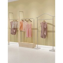 매장 행거 의류 진열대 실버 매장용 드레스룸 스탠드, 벽 수평바 B