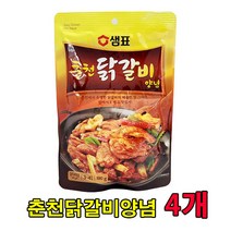 유니크앤몰 춘천에서 유명한 닭갈비의 매콤한맛 그대로 샘표 춘천닭갈비양념, 4개