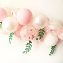 [Balloon Set_ 메이플라워 컨페티 벌룬세트] 풍선 백일상 돌상 생일파티 소품 세트 셀프 준비