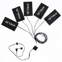 USB 충전 의류 발열 패드 3단계 캠핑 시트 온도 조절 발열 보온 조끼 재킷용, 1pcs shown4