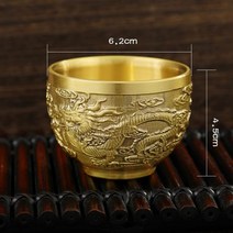 풍수 보물 그릇 황동 장식품 부 풍요의 뿔 구리 재떨이 플로팅 양초용 황금 세면대, 05 6.2x4.5cm
