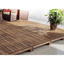 야외 데크 조립식 평상 테라스 정자 카페 원목 마루, 100x100m 높이 10cm