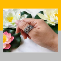 옴마니반메훔 양각 볼드 반지 굿즈 퀄리티 좋은기운 AM127