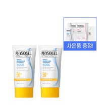 피지오겔 DMT 마일드 릴리프 선크림 40ml 무기자차 (SPF 50+ PA++++) 2개+ DMT로션 50ml + 레드수딩 AI 마스크 2개 + 쇼핑백, 마일드릴리프선크림 40ml 2개+증정 3종