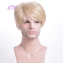 남자가발가격 남성가발 남자 헤어 중년 남성용 합성 가발 자연스러운 검정색 숏 곱슬 머리 패션 스타일, 한개옵션1, 24 9262