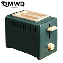 토스터기 토스트 토스터 식빵 기계 dmwd 6 gear 220v home electric toaster 2 slices 빵 오븐 자동 아침 식사 메이커 방진 뚜껑, 녹색220v