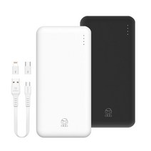 디지지 듀얼 고속충전 보조배터리 10000mAh, 화이트, 급속충전무선보조배터리