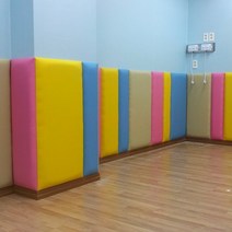 안전매트 벽매트 (방염)벽쿠션매트 스펙트럼형 500x1000mmx35mm, 그린