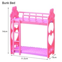 낮은벙커침대 2층침대 어린이침대 인형 집 장식 높은 감소 미니어처 모델 시뮬레이션 가방 액세서리 놀이, 01 Bunk Bed