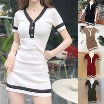 이노뱅크 헵번 반팔 니트원피스 DB20OO314