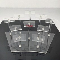 향수진열장 다층 아크릴 사다리 디스플레이 스탠드 애니메이션 캐릭터 보석 향수 디스플레이 스탠드 주최자 블라인드 박스 장난감 스토리지 랙 3, 투명, 투명한, .