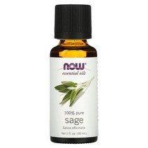 NOW Foods 에센셜 오일 세이지 1 fl oz (30 ml), 1액량 온스