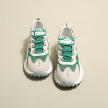 여성 스니커즈 소가죽 통기 통굽 운동화 굽높이 4cm