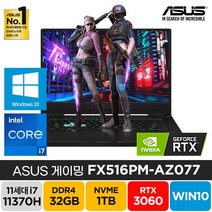 ASUS TUF Dash F15 FX516PM-AZ077 인텔11세대 i7-11370H RTX3060 윈도우10, WIN10 Home, 32GB, 1TB, 코어i7, 그레이